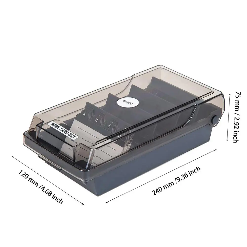 Именная карточка Органайзер 4 плата делителя визитница для стола коробка для хранения Органайзер до 500 карт 240x120x75 мм