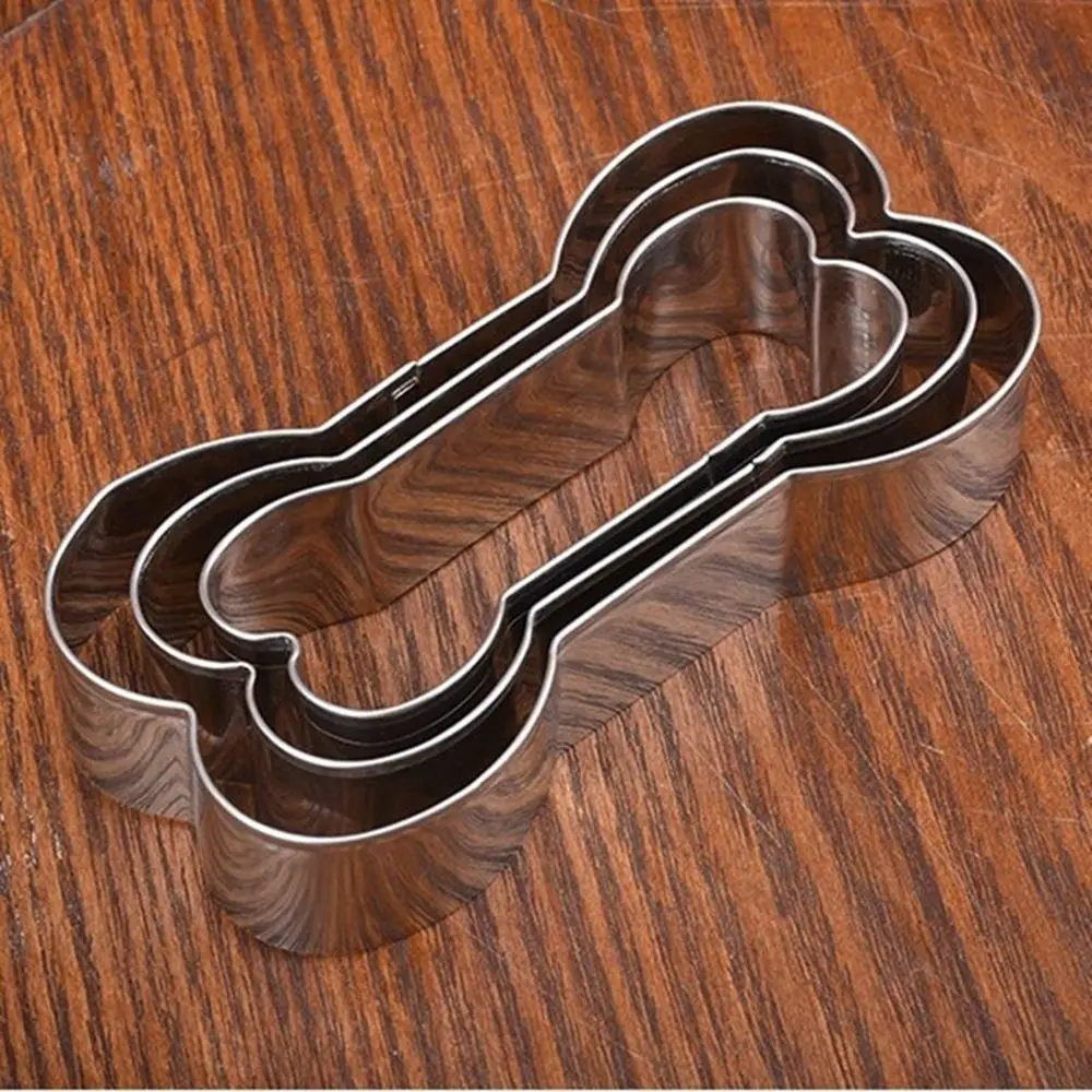 

3x Kitchen Stainless Steel Dog Bone Cookie Cutter Biscuit Fondant Pastry Baking