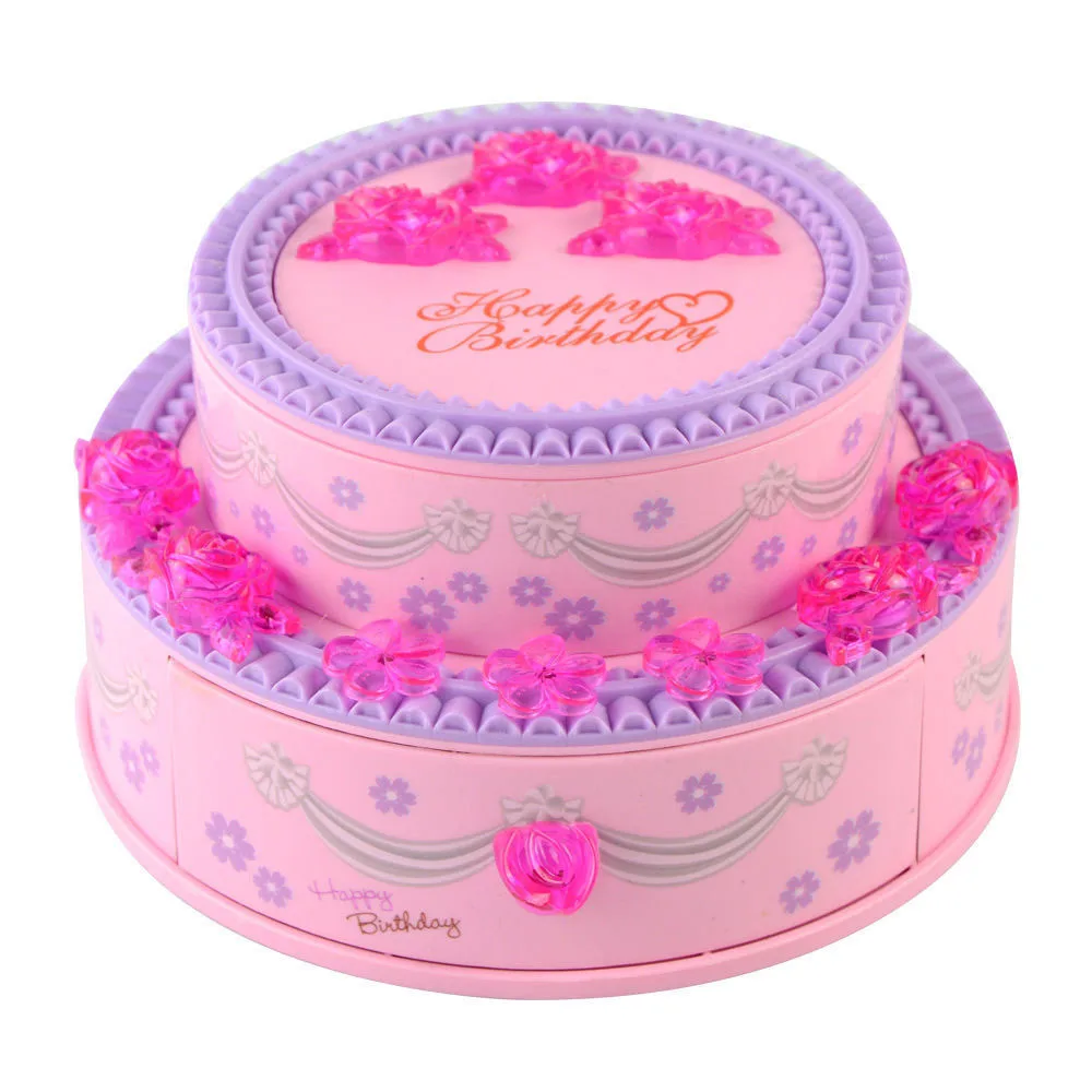 Музыкальная шкатулка для торта на день рождения, пластиковая музыкальная шкатулка для девочек, механизм, санкио, ручная ручка, детские музыкальные шкатулки, рождественские подарки музыкальная шкатулка