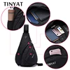 TINYAT New Man Sling Shoulder Bag Anti-Theft Crossbody Bag for 9.7'' Pad USB Charge Waterproof Travel Messenger Casual Chest Bag ► Photo 2/6