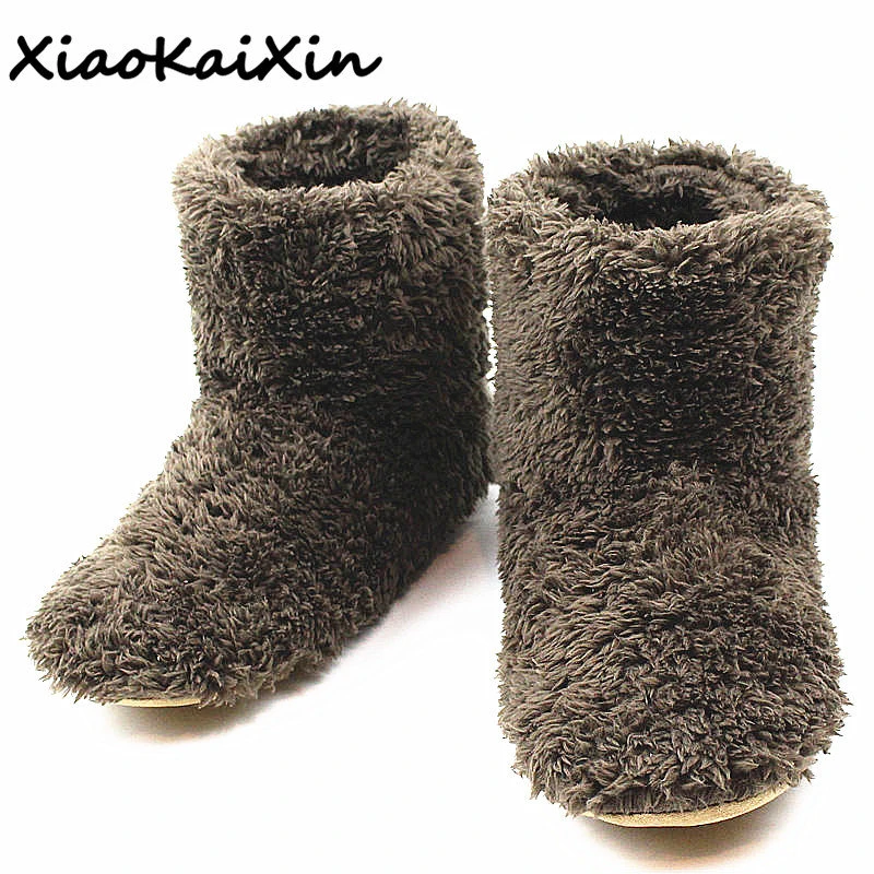 mens fluffy slipper boots