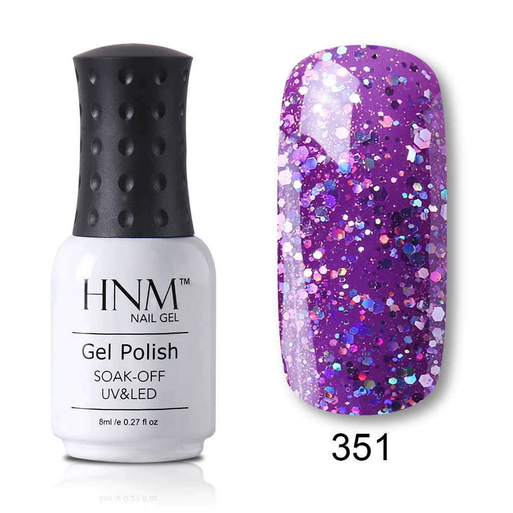 HNM 8 мл Лак для ногтей тиснение Блестящий лак для ногтей Vernis a Ongle Nagellak бриллиантовый Блестящий Гель-лак для ногтей Гибридный лак - Цвет: 351