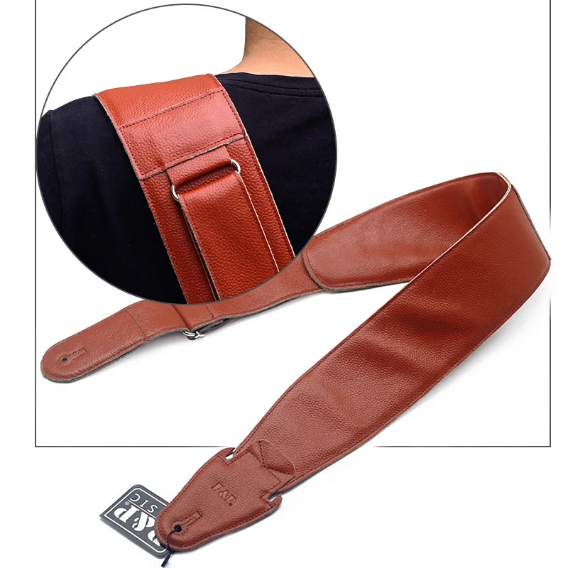 

Guitar Strap real Leather Guitar Strap Widest 9cm Electric Guitar Strap Solid Color Leather Instrument Straps guitar accessories
