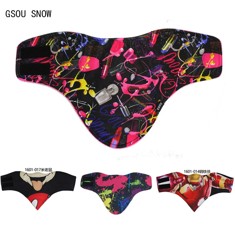 

Gsou Snow Men Women Ski Bicycle Bicycle Winter Warm Protection Face Mask Snowboard Motorcycle Bicycle Thermal Cute Cartoon Scarf