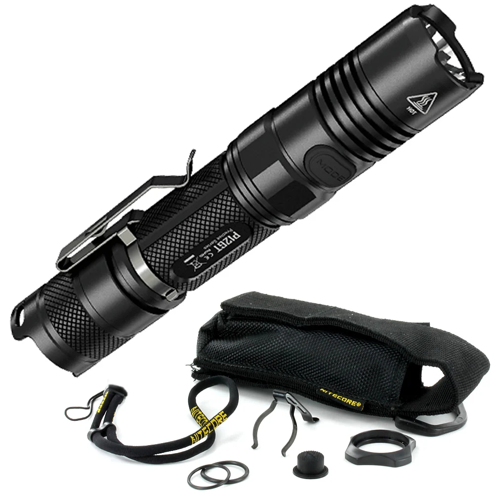 NITECORE 1000 LMs CREE XP-L HI V3 светодиодный P12GT тактический фонарь без 18650 батареи супер яркий фонарь для самозащиты