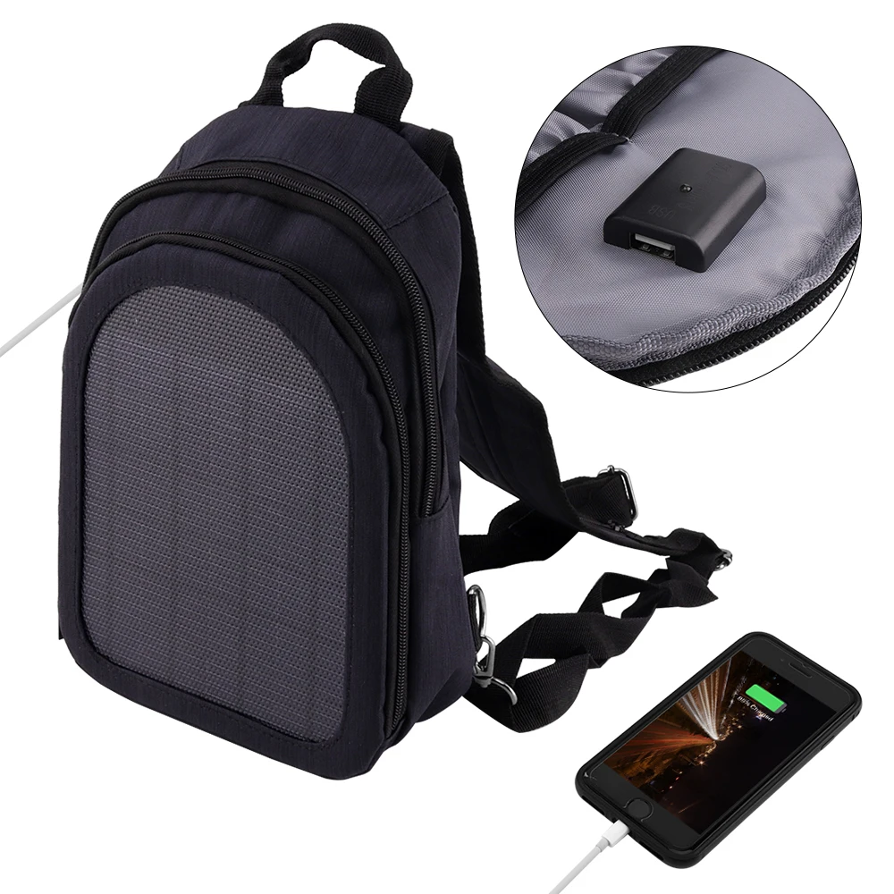 

BORUiT Universal Solar Backpack Laptop Tablet Solar USB Charging Outdoor Travel Backpack for Cycling Camping Hiking