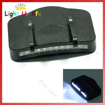 

11 LED Flashlight Camping Clip-On Cap/Hat Light Black-25