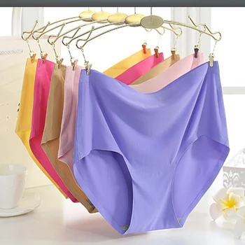 

Shikoroleva 3pcs/Lot One-piece Seamless Underwear Women's Panties Ice Silk Briefs Plus Size 4xl 3xl Intimates Shorts