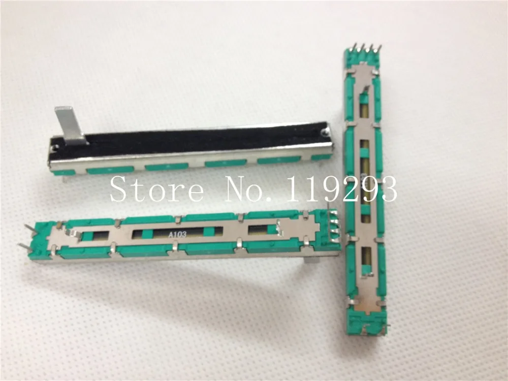 

[LAN]Original Behringer Soundcraft 7.5 cm double straight slide Potentiometer switch A10K A20K A50K B10K B20K B50K --10PCS