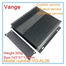 1 шт./лот, настенный корпус 6063-T5, алюминиевая коробка для проекта "сделай сам" 143*31*130 мм, черный цвет, для Wi-Fi устройства