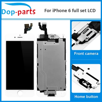 

50Pcs Top Screen Full Set LCD For iPhone 6 lcd display Touch Screen Home button+Front camera Digitizer Assembly Replacement