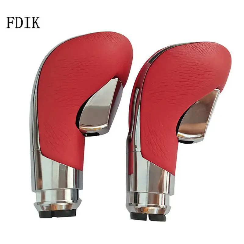 FDIK 1PC Pink Orange Plastic PU Universal Automatic Gear Stick Shift