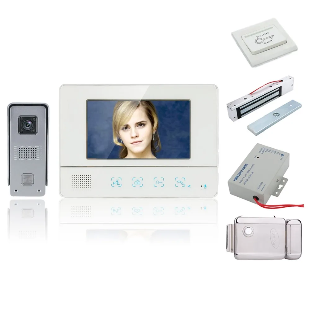 

Home Security 7 Inch TFT Touch Screen Color Video Door Phone CMOS Night Version Doorbell Camera Intercom system+Electronic locks