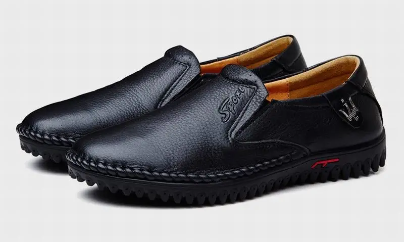 Наивысшего качества мужские туфли на плоской подошве обувь натуральная кожа мужская обувь ручной работы мокасины плюс размер 38–47 обувь для вождения Zapatos Hombre