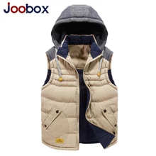 JOOBOX Brand 2017 Top Mandarin Collar Preppy Style Solid Pockets Winter Cotton Vest Male font b