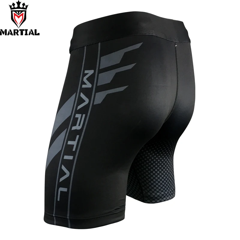 

Martial :NEW ARRIVAL black/grey COMPRESSION SHORTS QUICK DRY RUNNING SHORTS