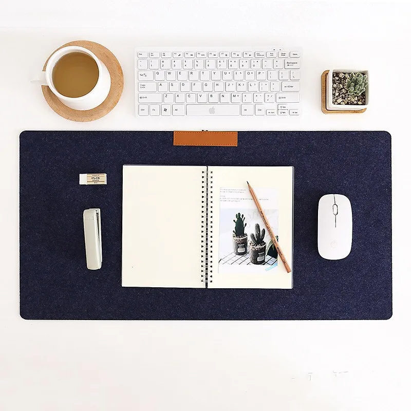 

Large Mouse Pads Simple Wool 700*320 Warm Game Mouse Mat Black Grey Blue for Office Table Computer Desk Keyboard Mousepad Mat