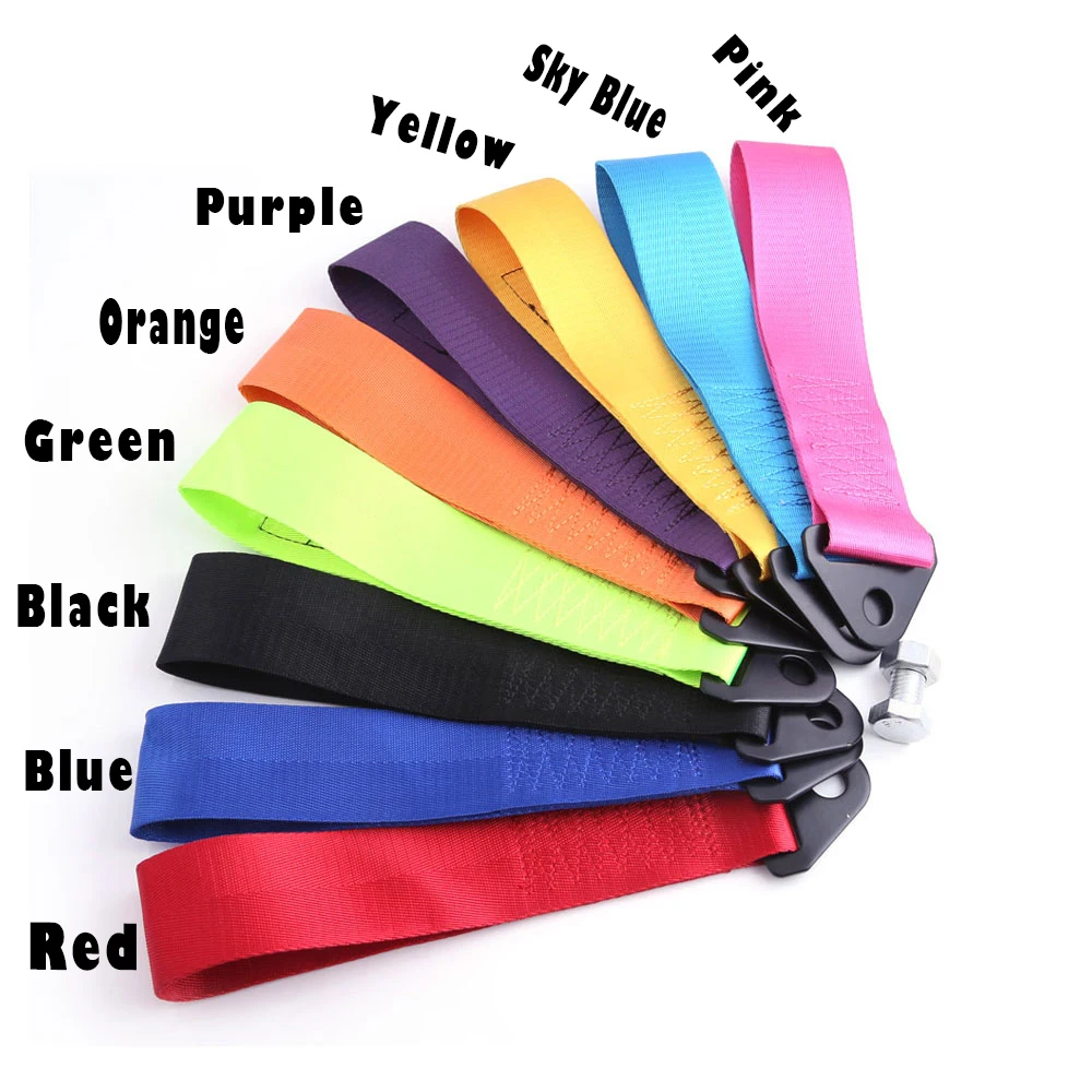 

2.8 M Towing Rope High Strength Nylon Trailer Tow Ropes Racing Car Universal Tow Eye Strap Tow Strap Bumper Trailer
