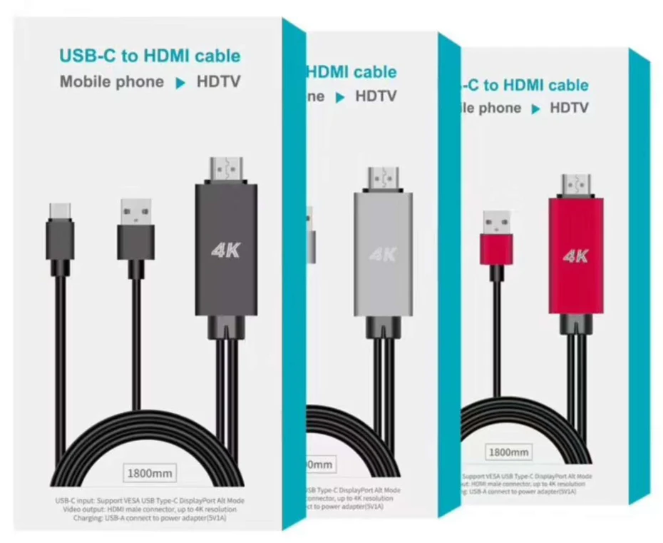 adaptador 4 k usb c conversor hdmi