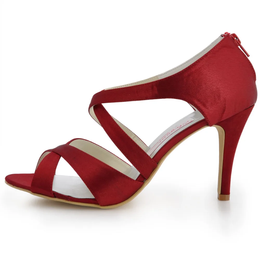 maroon open toe heels