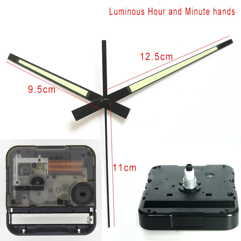 

S 44704P Plastic Movement With Luminous hands Sweep Clock Accessory Silent Movement Quartz DIY Movement Kits Free Shipping