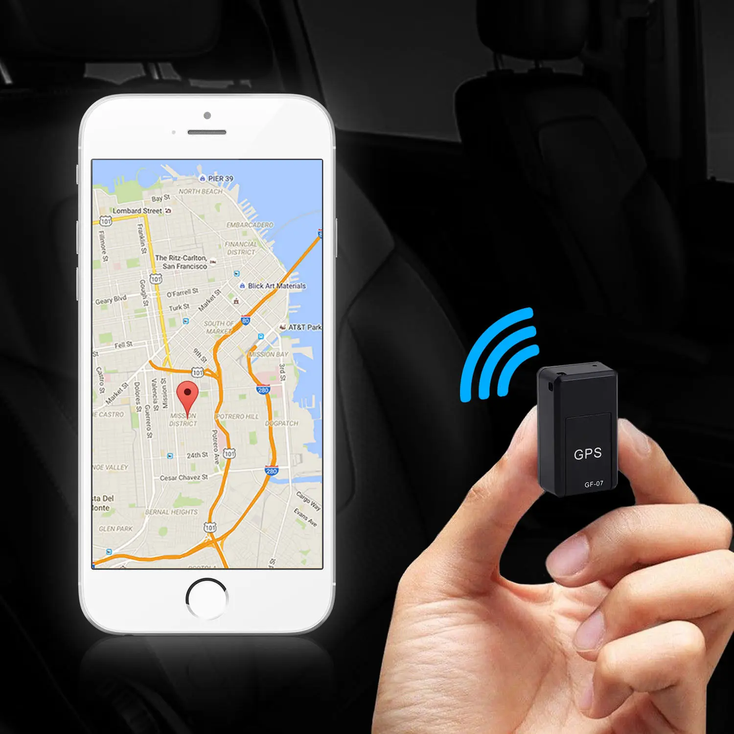

GF07 GSM GPRS Car GPS Tracker Locator Anti-Lost Recording Tracking Device Voice Control Can GPS Real Time Tracking Record 2019