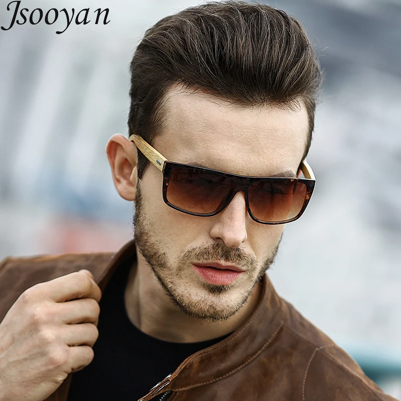 Jsooyan Модные солнцезащитные очки в деревянной оправе для мужчин и женщин вождения