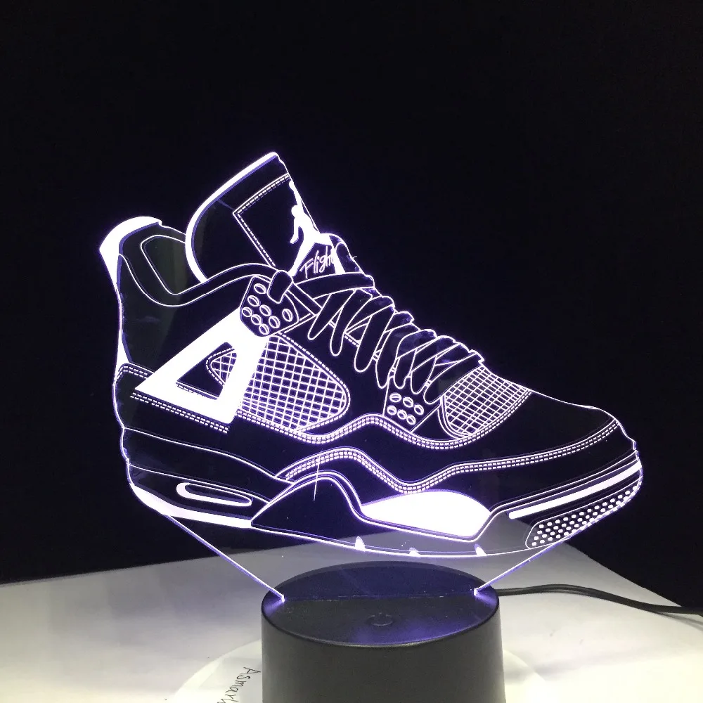 Kids Gift 3D Sneaker Lamp LED Table Light Children Luminous Shoes Toys