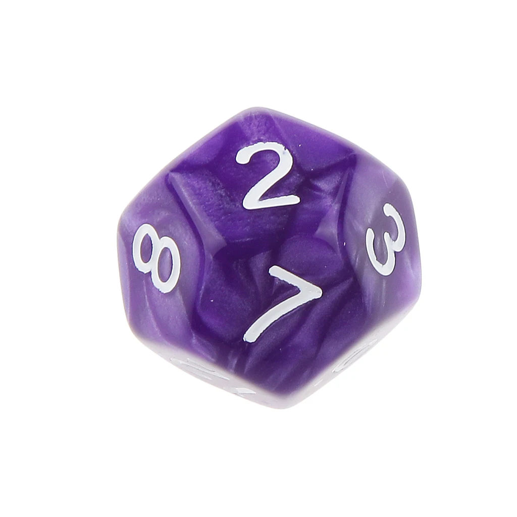 Разноцветные 12 сторонние игральные кости D6 D10 D12 10 шт. Акриловые Игральные кубики D