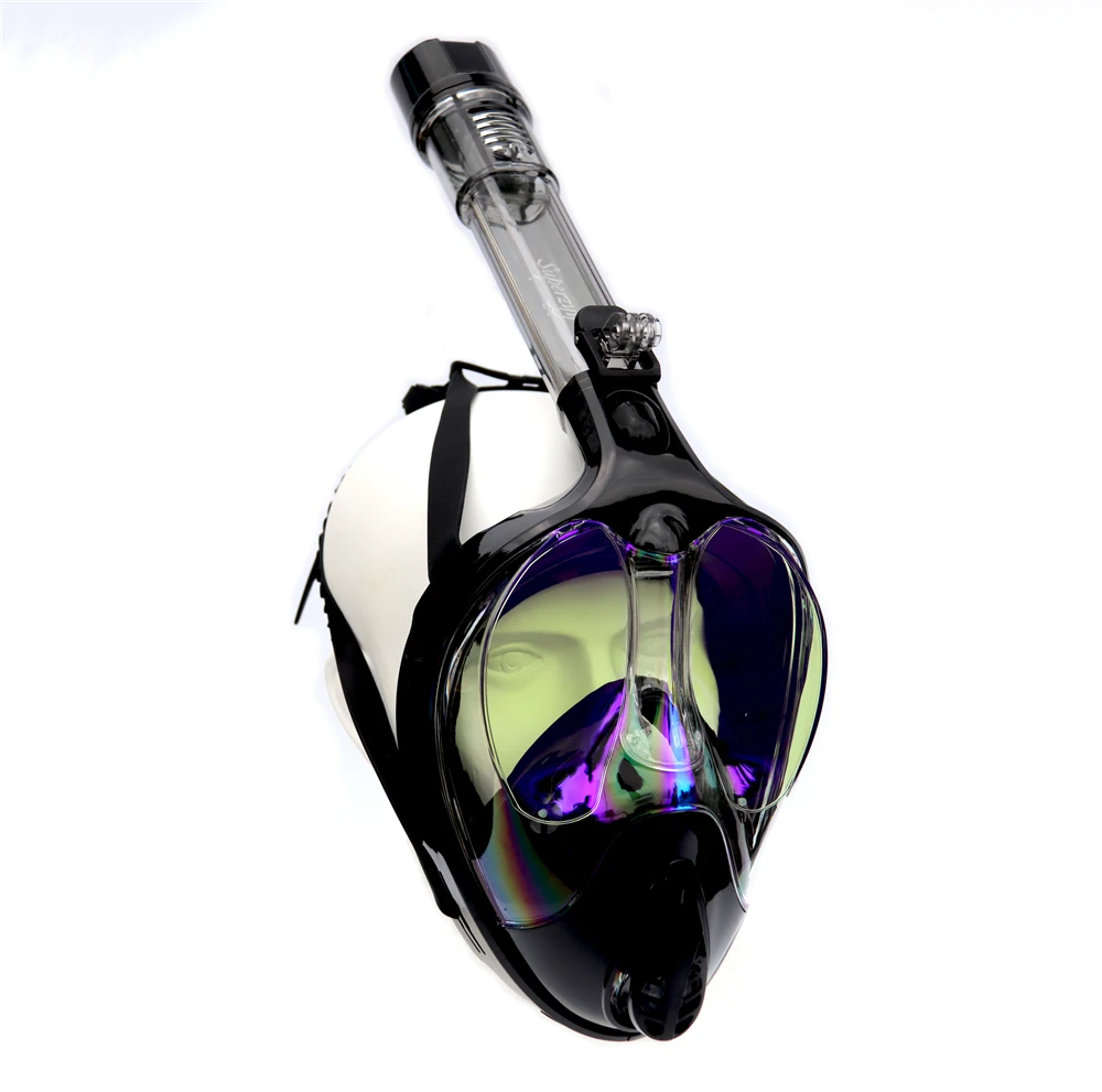 Alien профессиональная маска для дайвинга для подводного плавания, анти-туман, полное лицо, 180 градусов, маска для дайвинга, набор для подводного плавания с противоскользящим кольцом