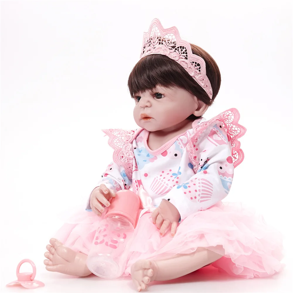 

Reborn Dolls Babies Full Silicone Body Dolls Handmade Lifelike Doll with Clothes Dress SF5521 Children Toys Bebe-reborn-menin