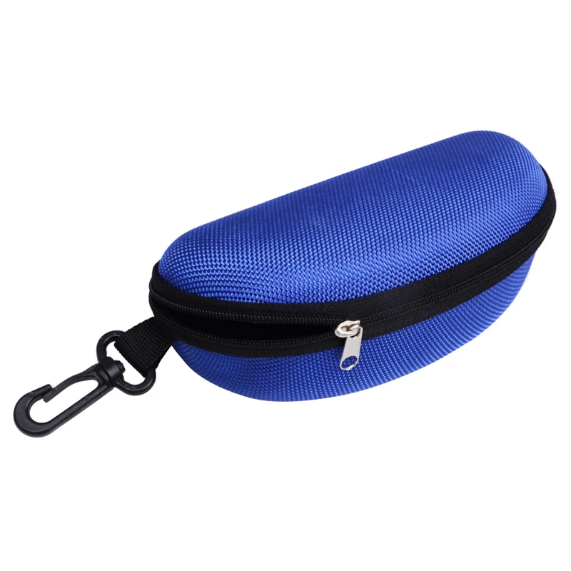 Portable Sunglasses Case Glasses Protector Lightweight Zipper Eyeglass Shell with Carabiner New