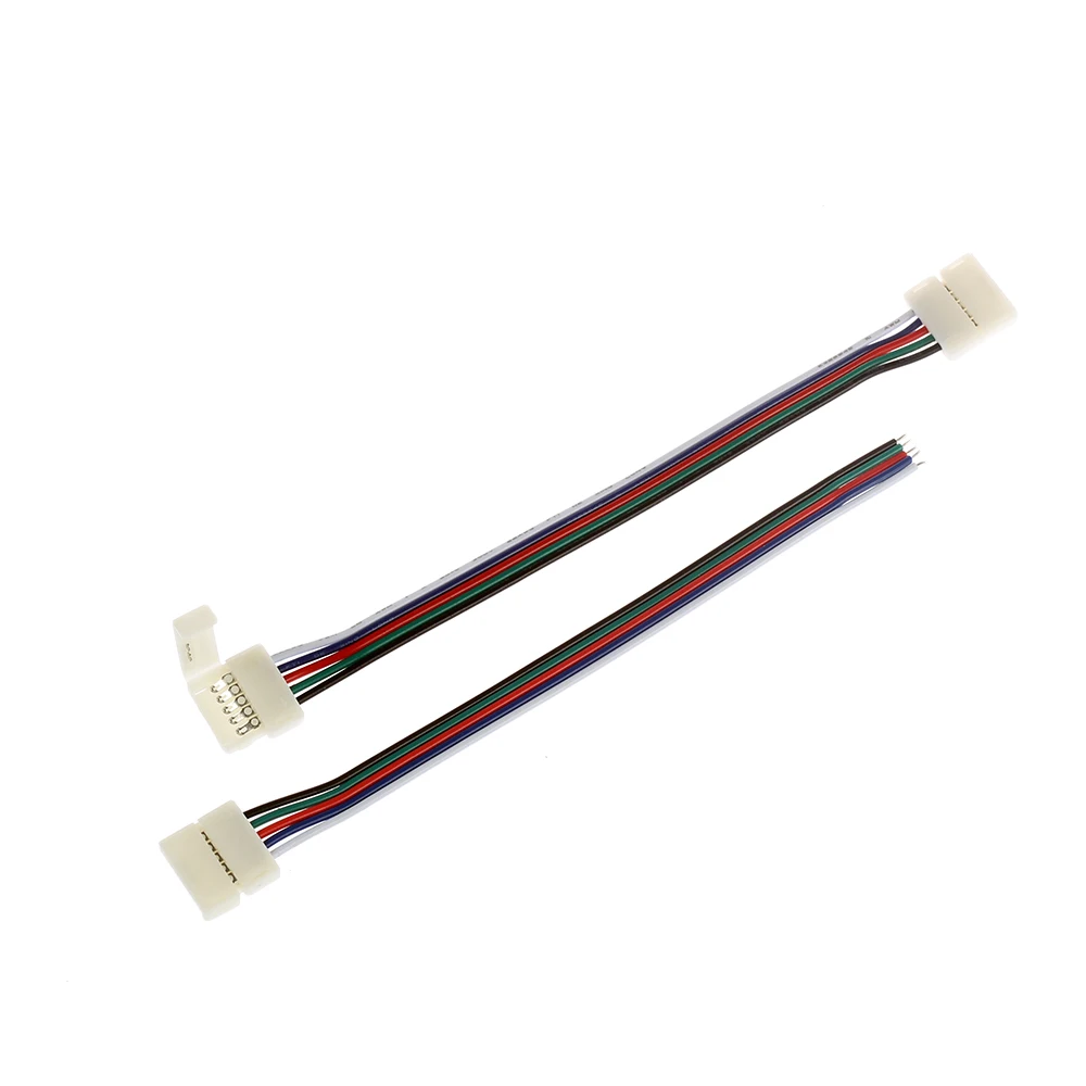 

5PCS Free Soldering LED Connector 5Pin RGBW Corner connector with 10cm Cable for 10mm RGBW LED Strip Light