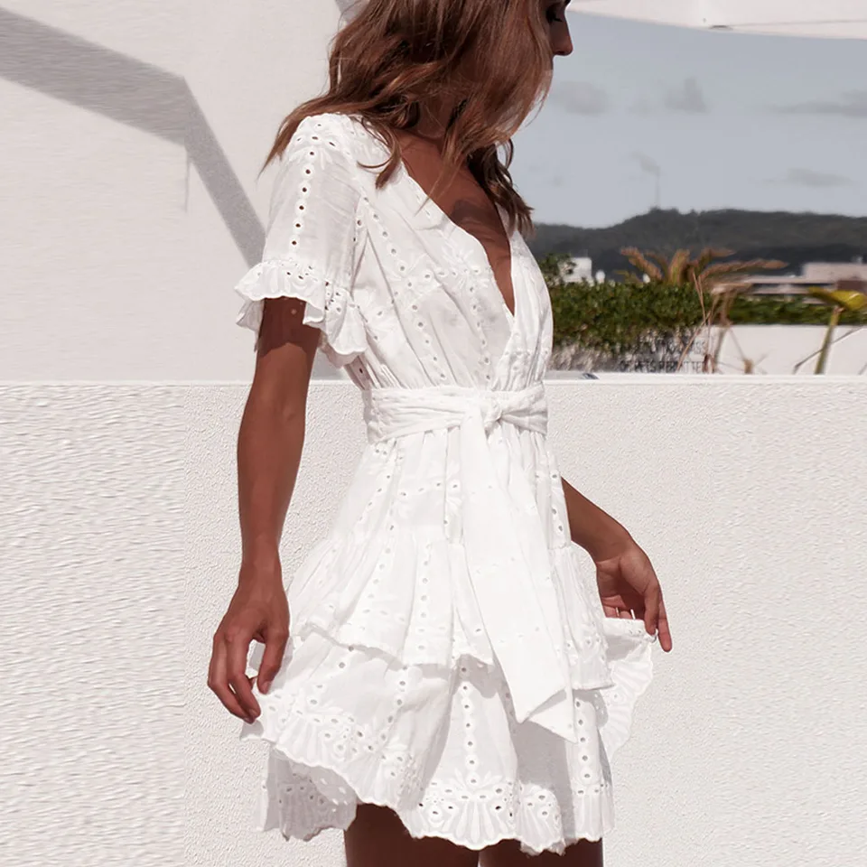 white dress sundress