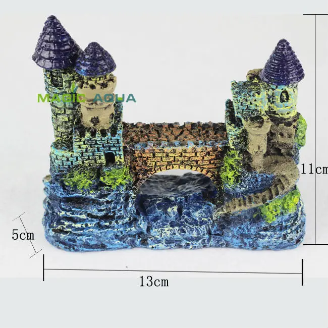 Аквариум средневековый замок ручная роспись детальный аквариум украшения детские игрушки 1 шт