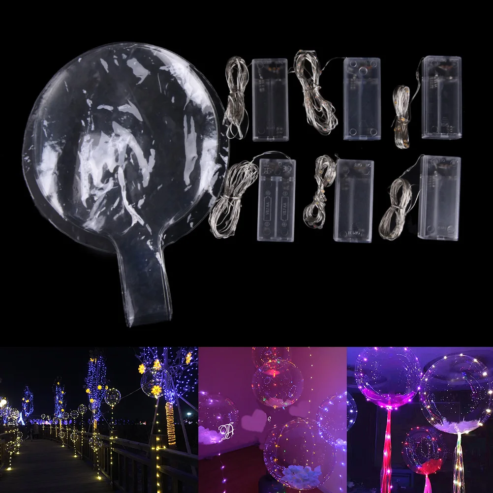 18 дюймовые Светодиодные воздушные шары, прозрачные воздушные шары со светодиодной полосой, медный провод, светящиеся для свадебного украшения, принадлежности для дня рождения
