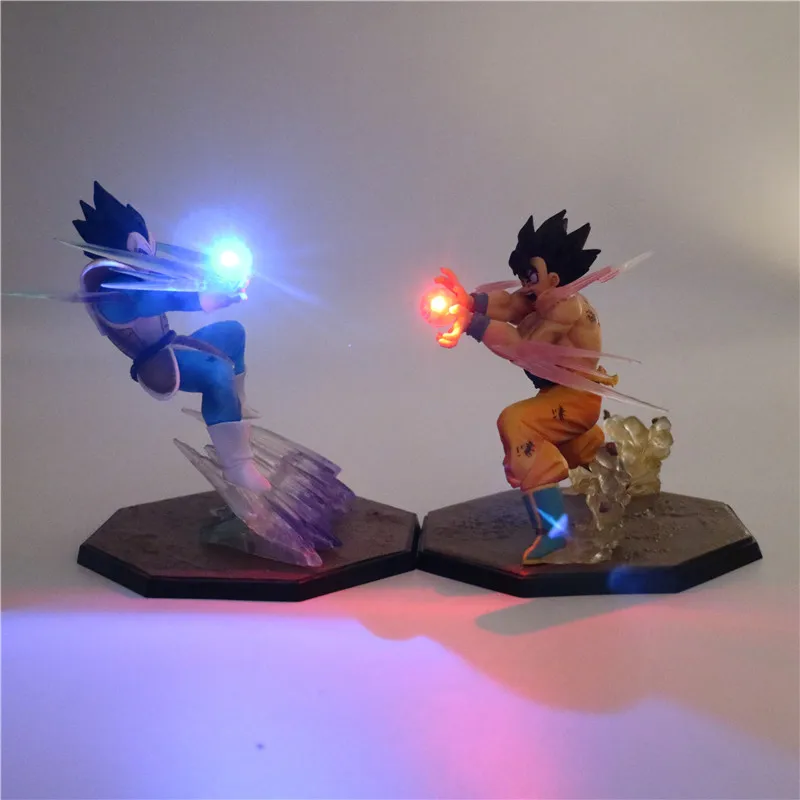 Dragon Ball Z Сон Гоку аниме Ночной светильник Супер Saiyan ПВХ фигурка Коллекционная DIY Настольная лампа 3D модель DBZ игрушка для детей