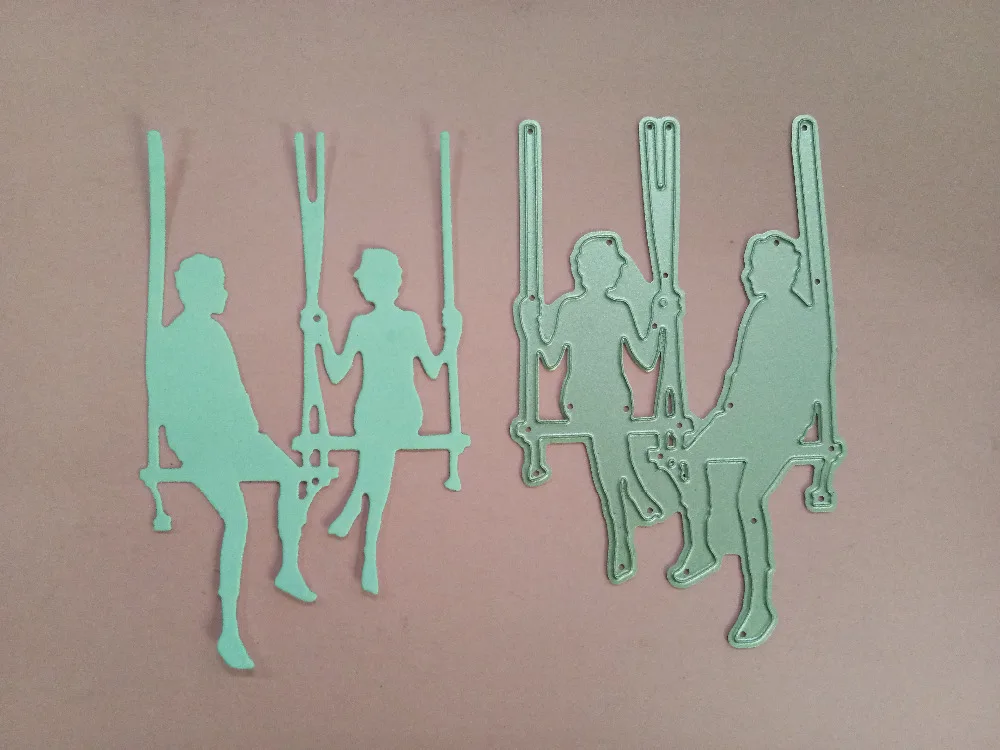 

Swovo Men & women swinging Metal Steel Cutting Dies Stencil Decor Craft DIY Scrapbooking Greeting Card Embossing Template Making