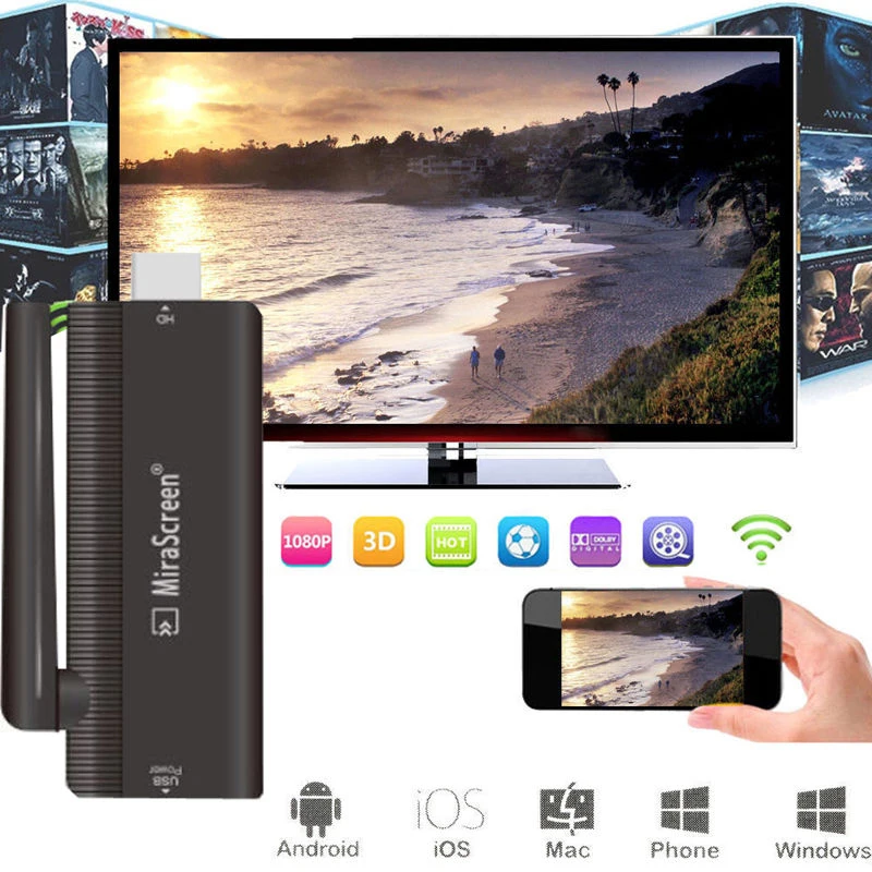 DOITOP MiraScreen беспроводной WiFi дисплей ключ 1080P HD HDMI ТВ Видео Аудио адаптер приемник для IOS 8,0 и Android 4,4 или выше