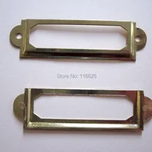 100 шт. дешевая блестящее Серебряное Цвет Железный Этикетка Рамка скрап-держатель для карт 60x17 мм с штифтики или винты