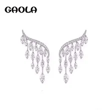 GAOLA новые крылья Ангела AAA кубический цирконий классические серьги-гвоздики модные ювелирные изделия GLE5323