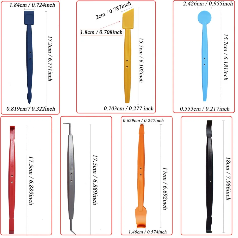 1 шт. магнитный браслет, переносная сумка для инструментов+ 7 шт. Магнитный угловой скребок, наклейки для автомобиля, наклейка из углеродистой фольги, инструменты для обертывания пленки B20+ D09
