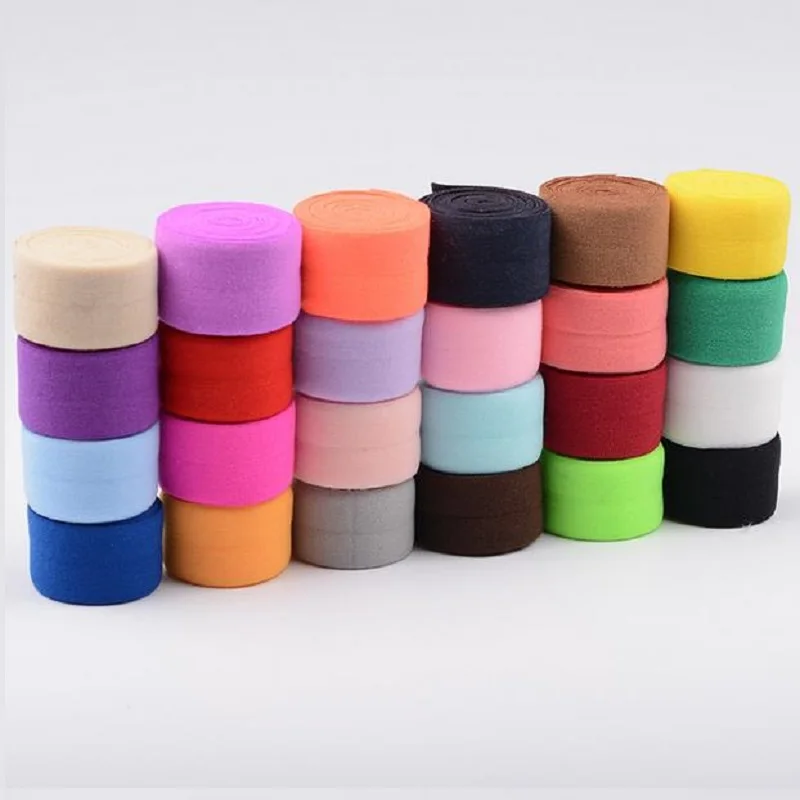 

2pcs Color Edge Wrapping Strips Elastic Cloth Folded Wrapping Cloth Package Edge Elastic Band Clothing Lace Ribbon Accessories