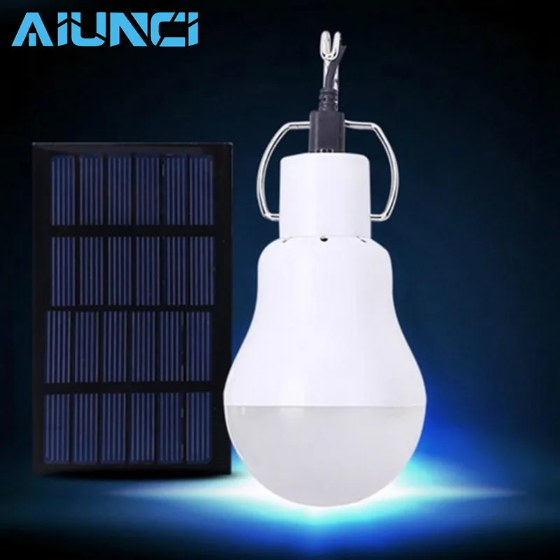 

15W Solar Lamp Portable Led Light Bulb Energy Led Lighting Solar Panel Camp Tent Night Light 130LM