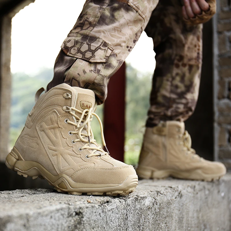 Весенние военные ботинки; удобные мужские Ботильоны; Мужская Рабочая обувь; армейские ботинки-дезерты; Мужская обувь; Тактические походные ботинки