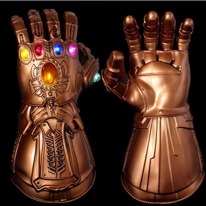 

Kigurumi Cosplay avengers infinity war glove fingers can move LED shiny gloves PVC action figure model toy gifts Halloween props