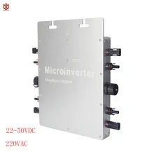 Waterproof!!! 1200W 22-50VDC Solar on grid tie micro inverter with communication function with 2 meters cable