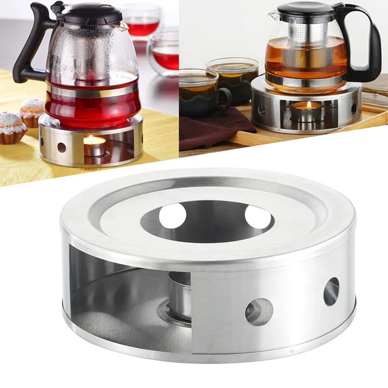 

Stainless Steel Teapot Heating Bracket Candle Heating Coffee Milk Stove Holder Shelf Base LBShipping