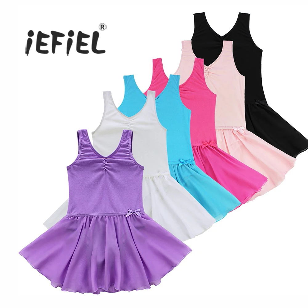 iefiel girls dance dress for kids children chiffon ballet christmas tutu for girls