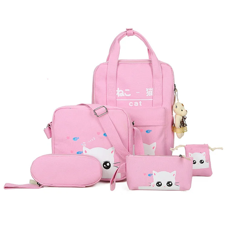 2018 new Korean Handbag Cute Japanese Cat Bag Student Backpack cute cat